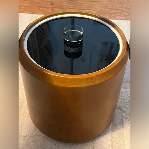 Vintage Morgan Ice Bucket w/ Lucite Lid & Handle - Picture 2 of 4